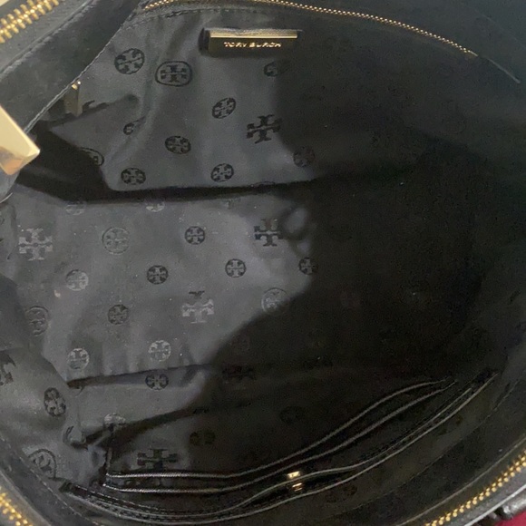 Tory Burch Robinson Multi Tote Black EUC - Picture 3 of 6